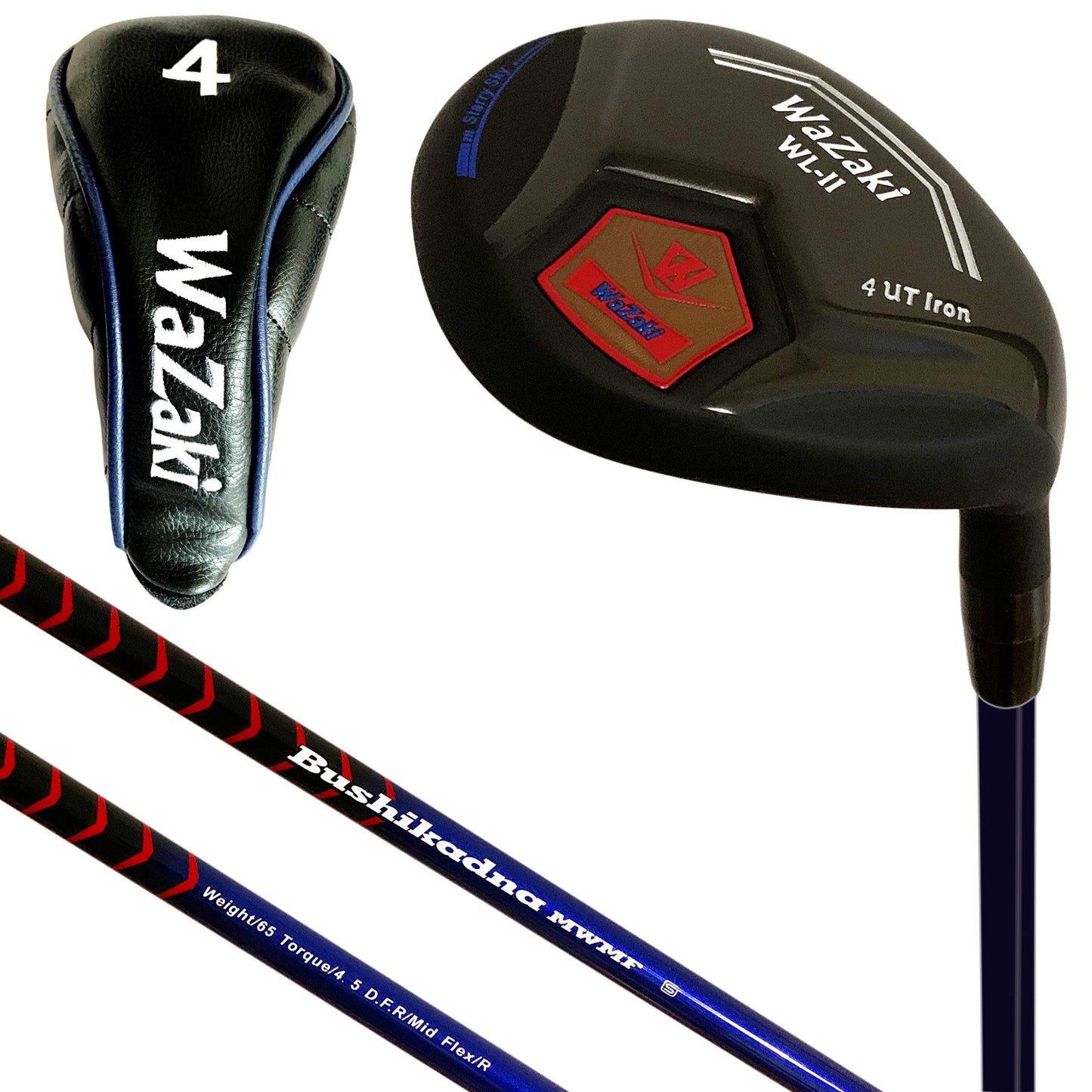 Japan WaZaki Single Hybrid Iron USGA R A Rules Golf Club with Cover,WLIIs Model,Men's Regular Flex,65g Graphite Shaft,Standard Length