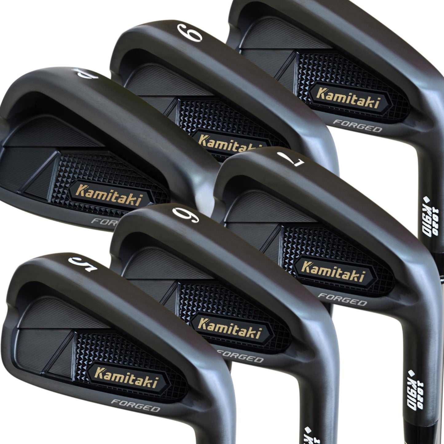 Japan Kamitaki Forged Iron Mens Golf Club Set,K910 Model (Black, Krisa Pro Steel, Stiff)