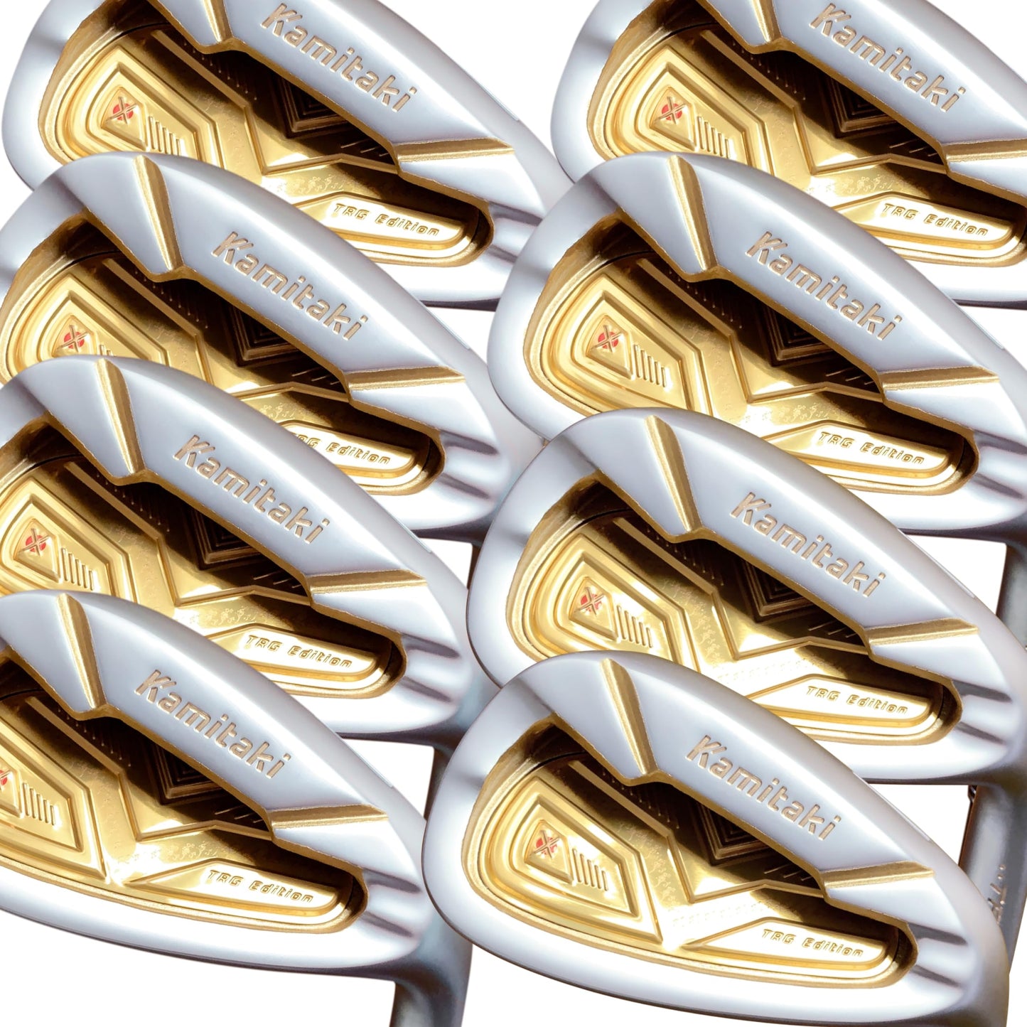 Japan Kamitaki Iron Mens Golf Club Set,Pearl Finish,TRS Model,4-P,Sw,Regular Flex,Graphite Shaft,Grip Mid,Plus Length,Pack of 8